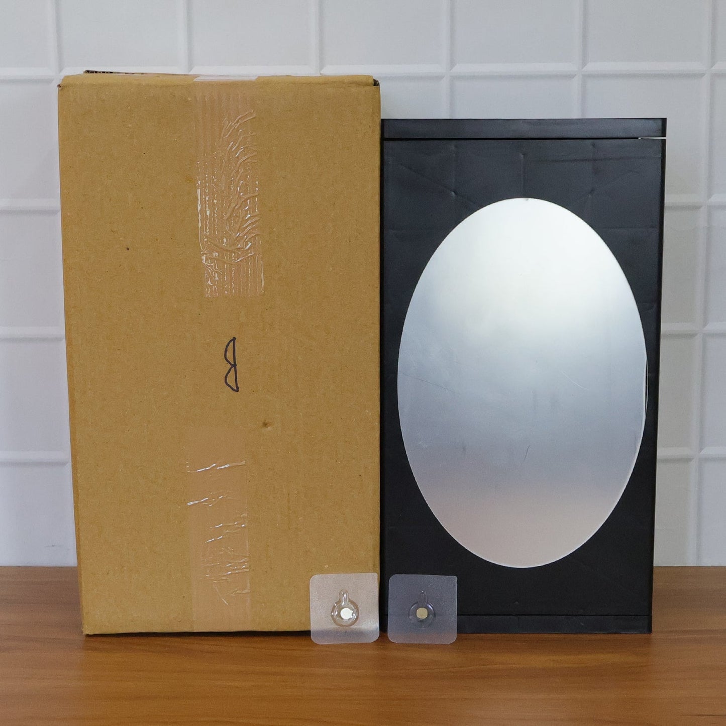 Stylish black wall storage box