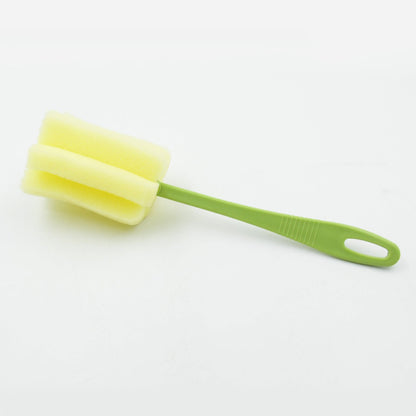 Durable 20cm sponge brush for deep cleaning bottles, glasses and kitchen containers