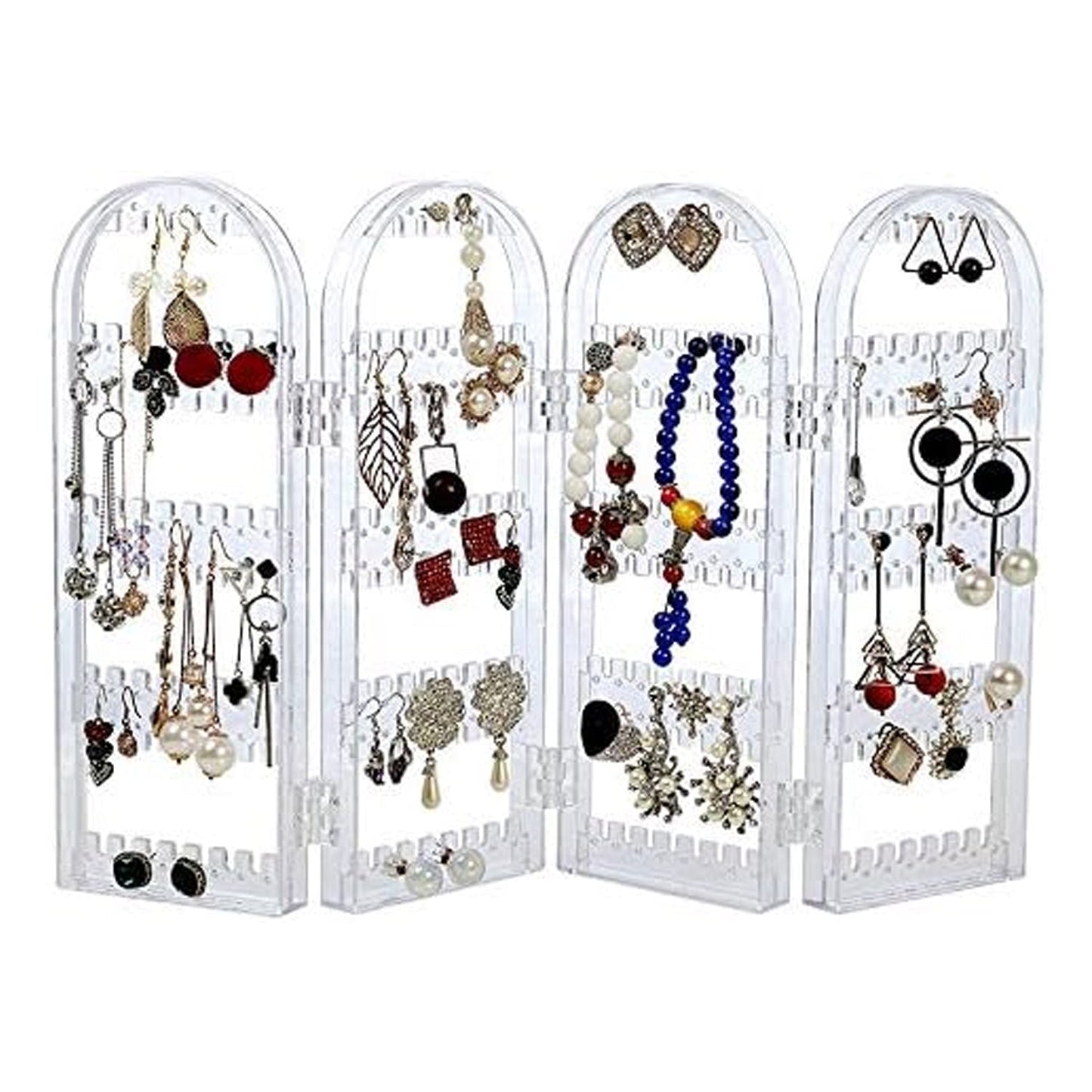 Acrylic earring screen holder stand top view India