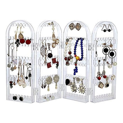 Acrylic earring screen holder stand top view India