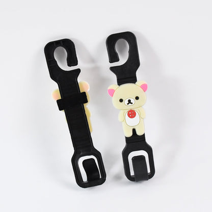 Multi-Purpose Car Seat Headrest Hooks (Mix Design / 2 Pc Set)