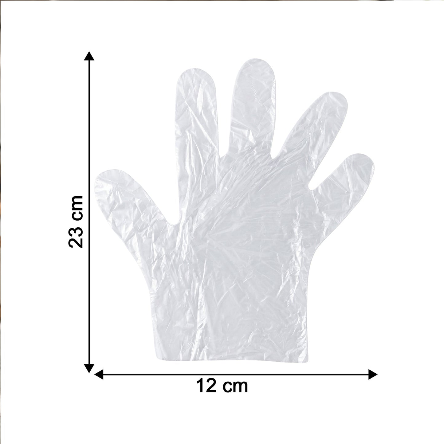 Disposable Clear Plastic Gloves (100  Pc, Medium)