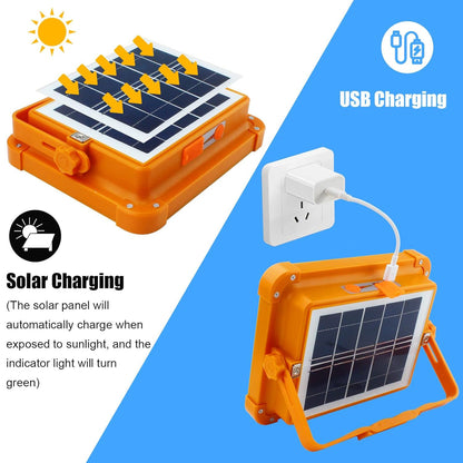  High-Brightness Solar LED Flood Light with Power Bank - key feature close-up