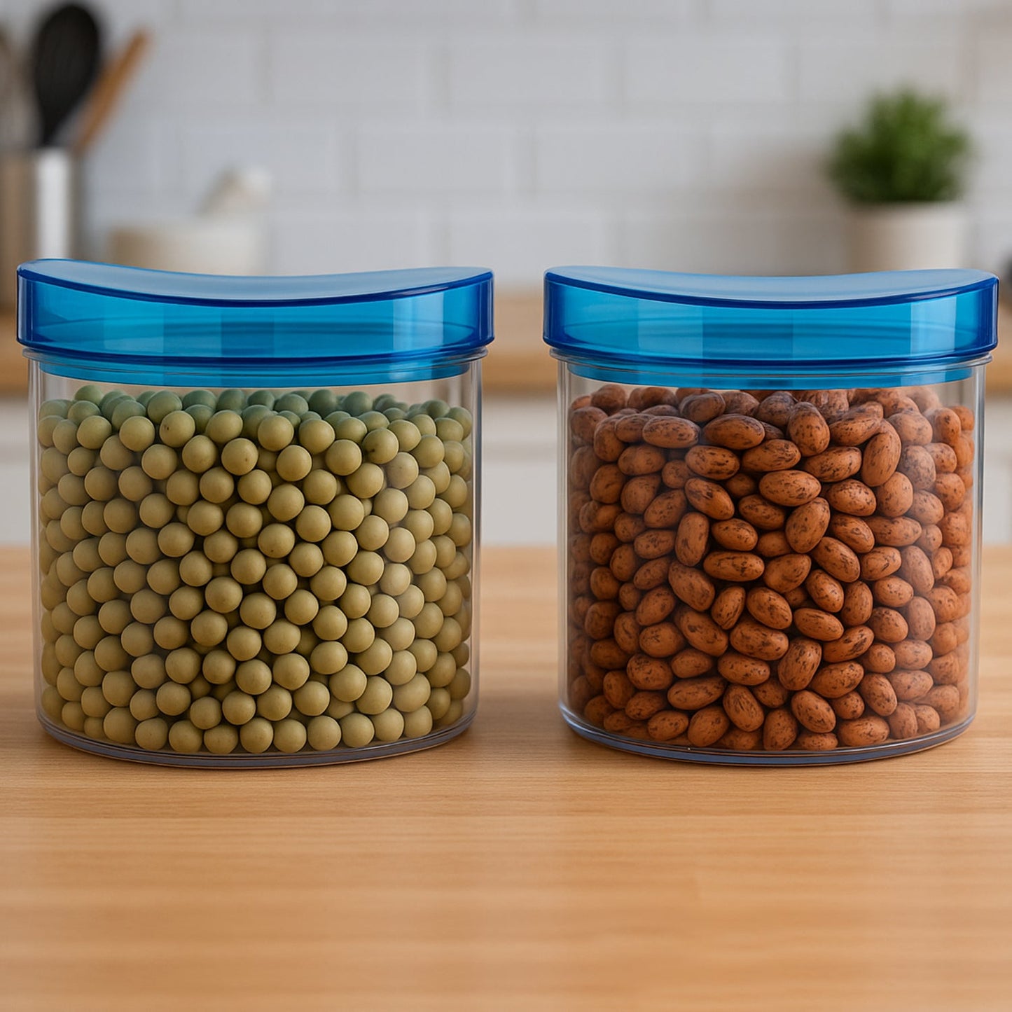 Air Tight & Unbreakable Kitchen Jar Set (2 Pcs Set)