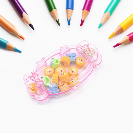 Cute School Eraser Set Cute Eraser Multi Design Rubber Erasers  (15 pc In1 Set)