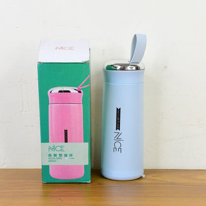  Water bottle 400ml leak proof glass water bottle - alternative angle