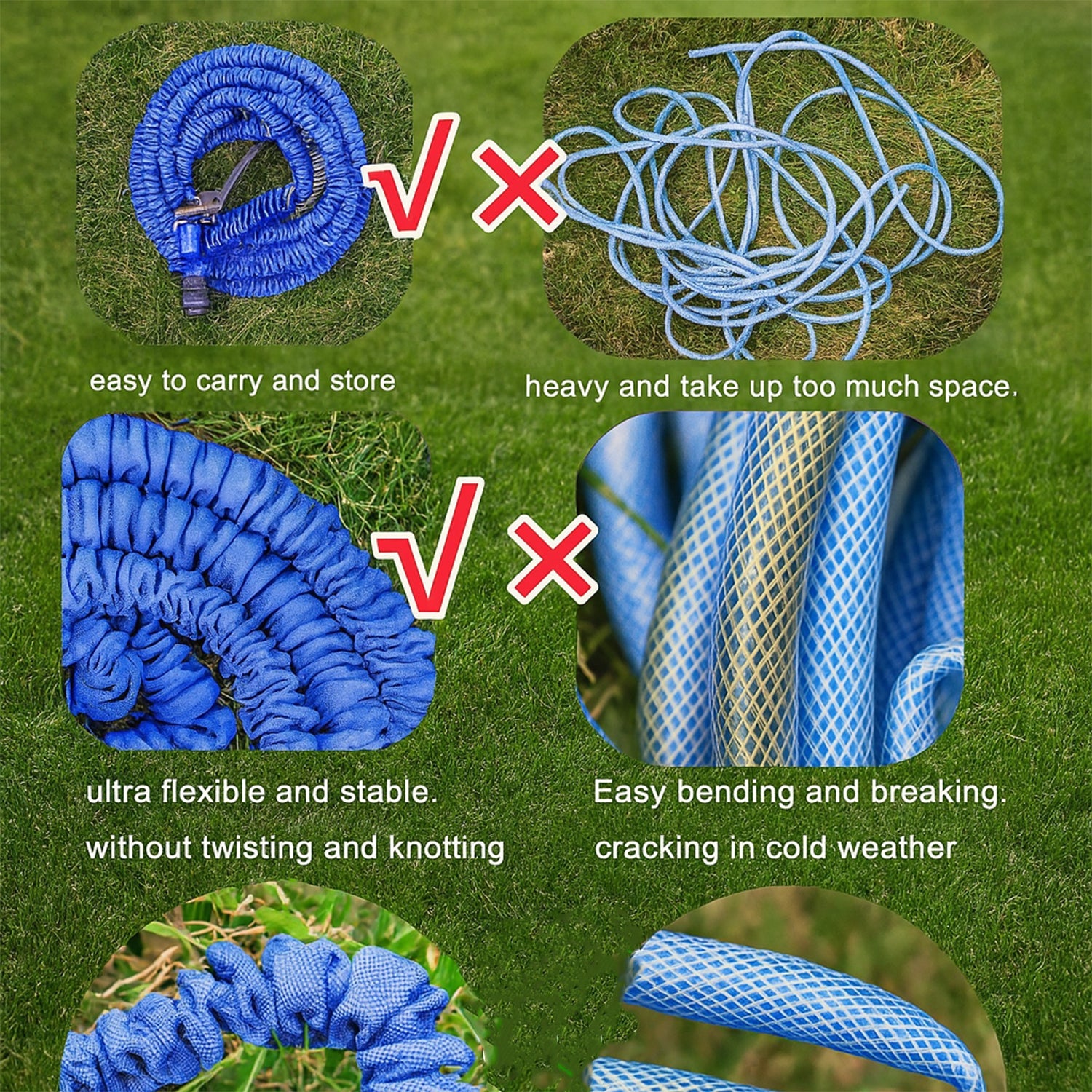  50 Ft Expandable Hose Pipe Nozzle - scale and size reference
