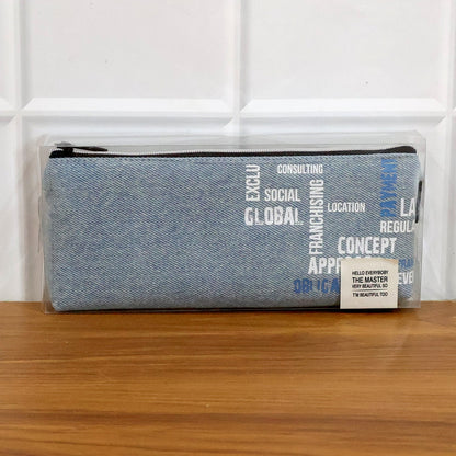 Stylish Fabric Zipper Pencil Pouch (1 Pc)