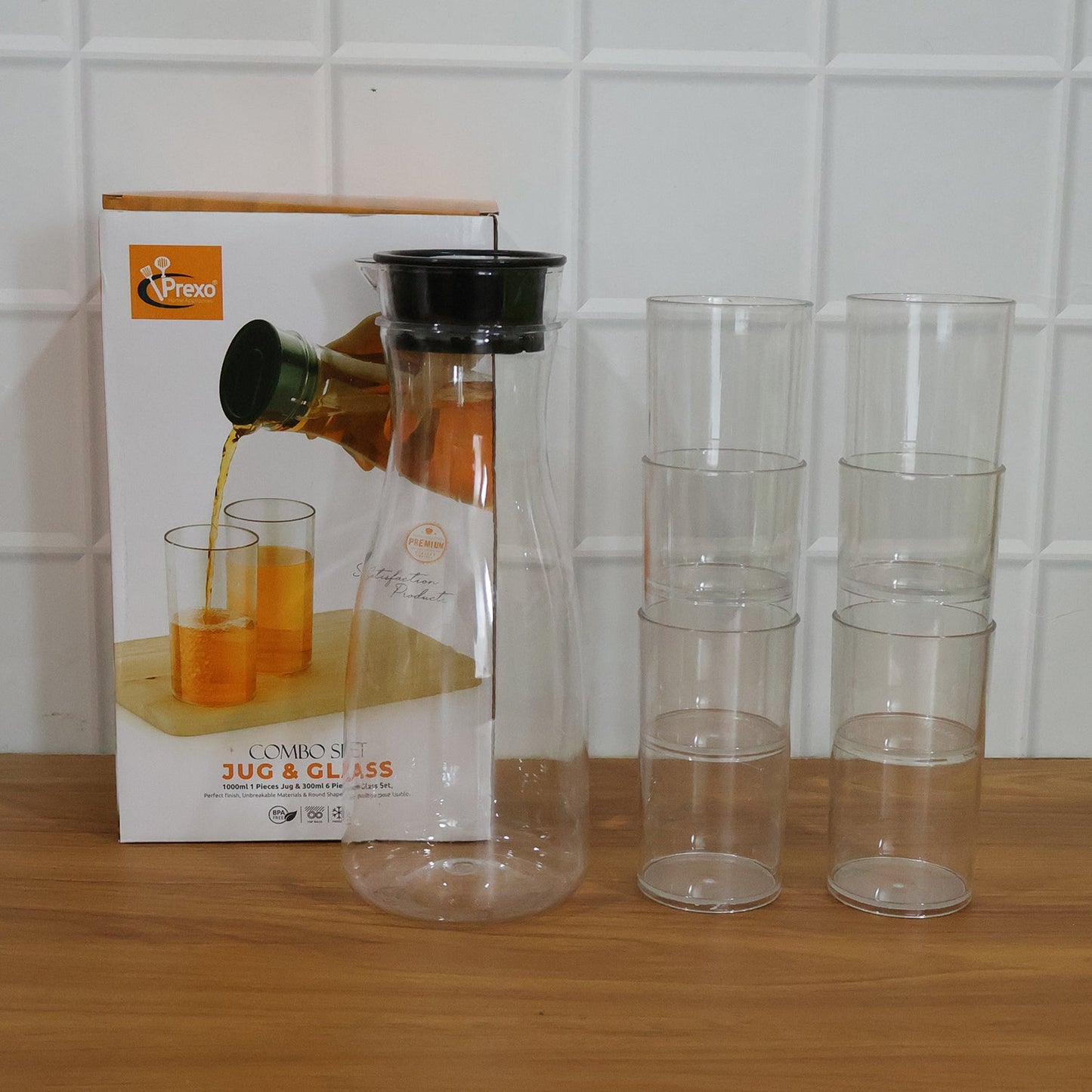 household water jug and glasses set