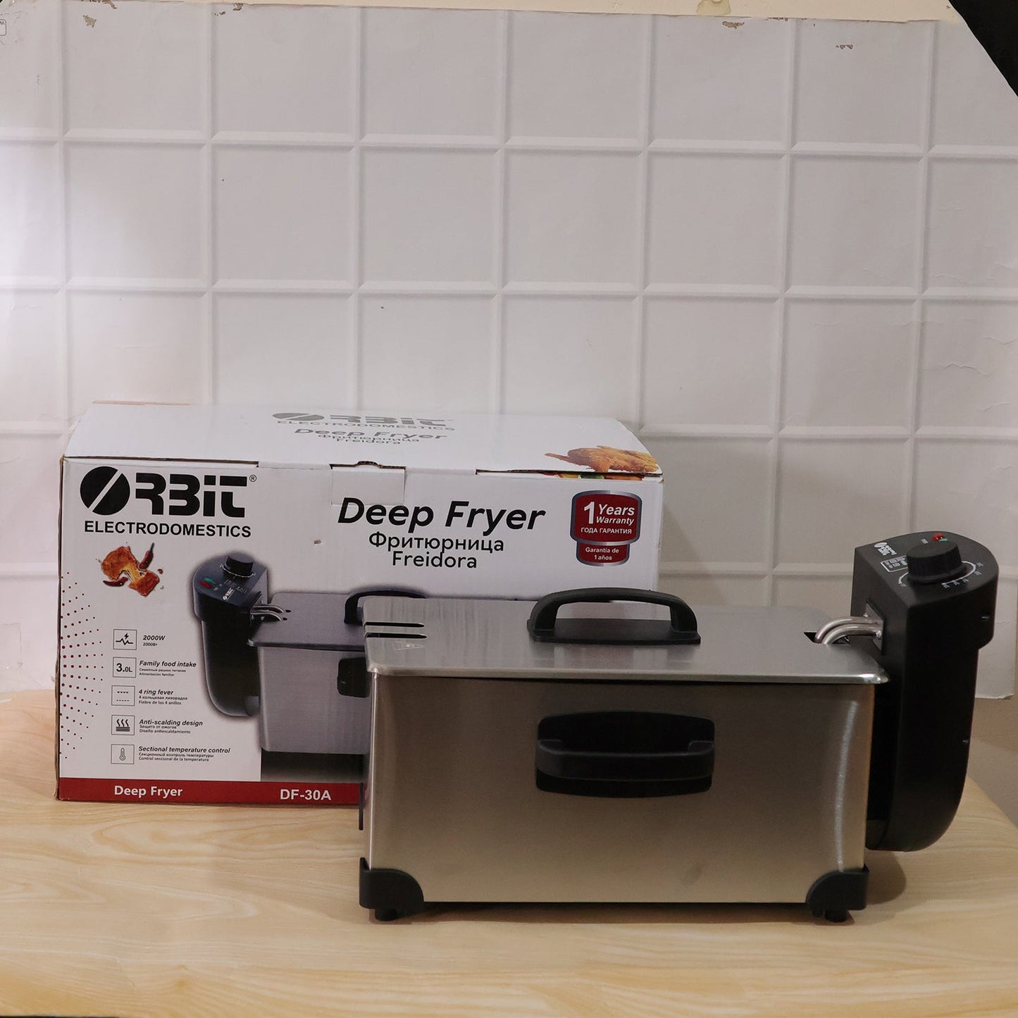 Orbit Heavy Duty 2000W Deep Fryer with 3 Litre Oil Capacity