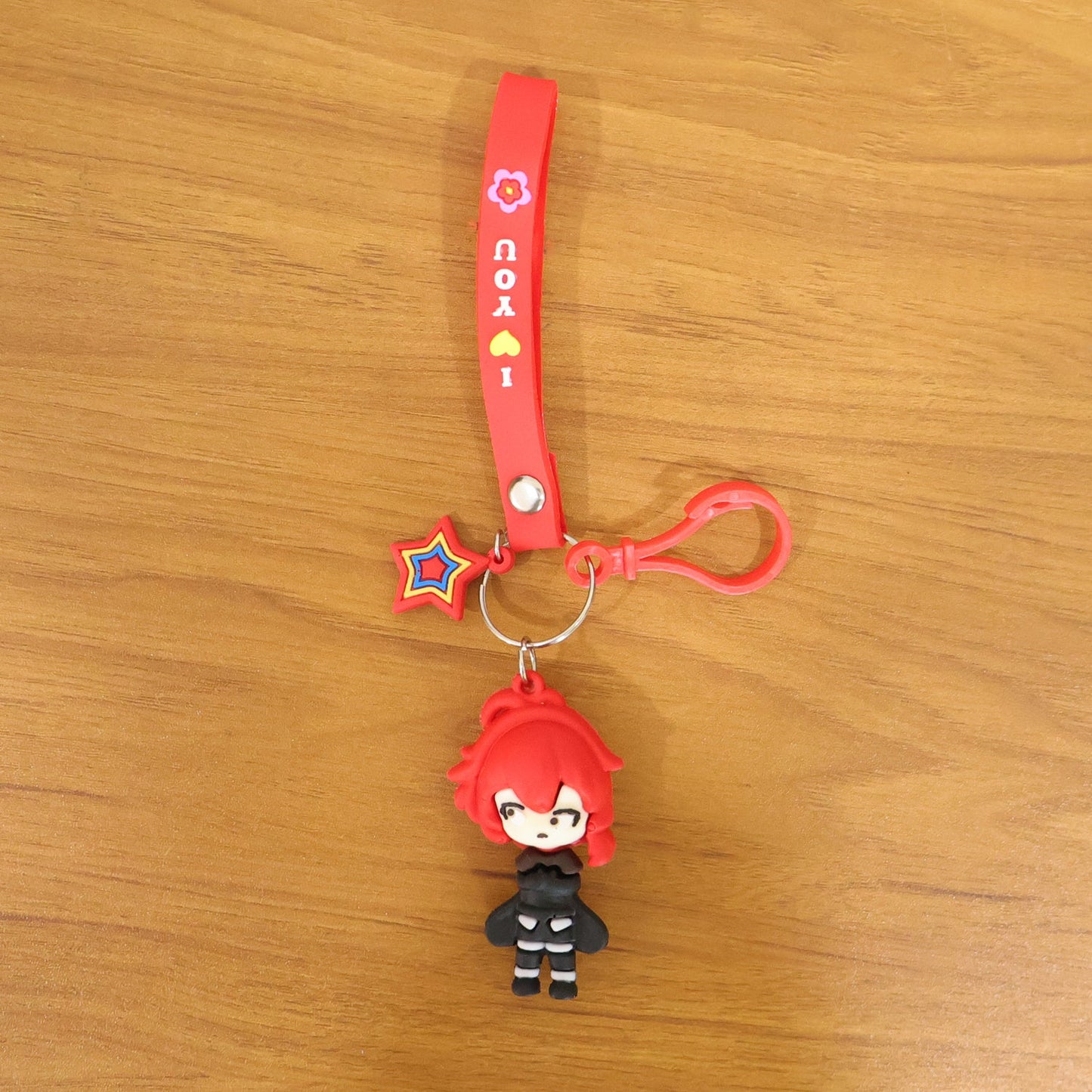 cute cartoon girl keychain bag accessory