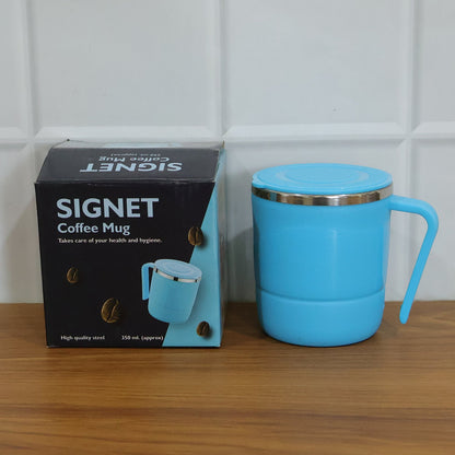 350ml Stainless Steel Mug: Insulated, Leakproof Lid, Hot/Cold Drinks (Mix Color)