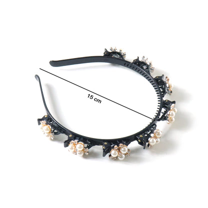 luxury pearl floral hairband