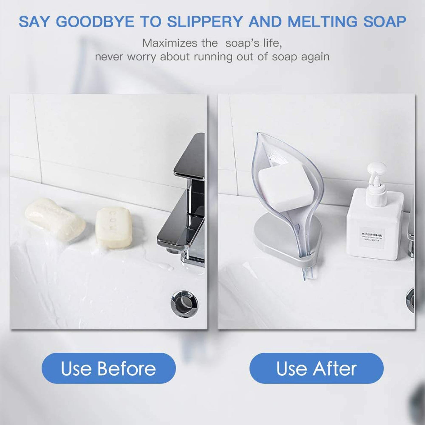 Self draining soap dish holder