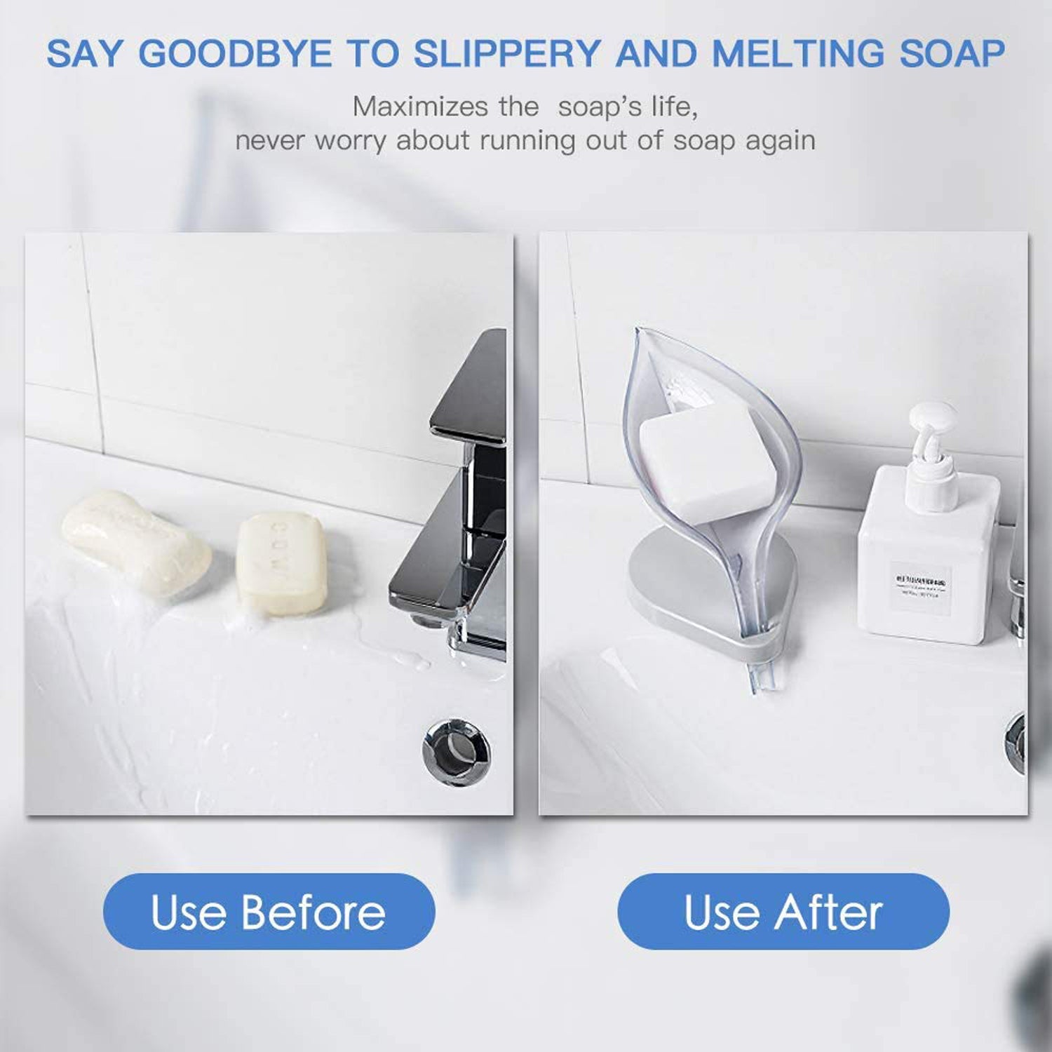 Self draining soap dish holder