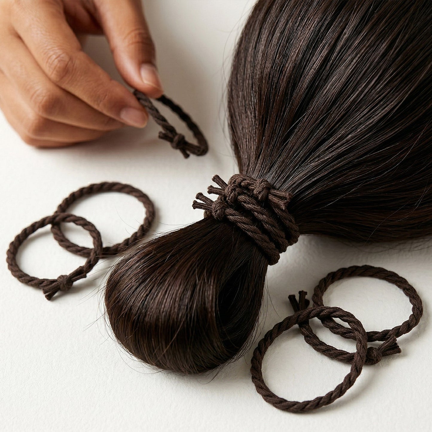 Braided Elastic Hair Bands Set (1 Set)