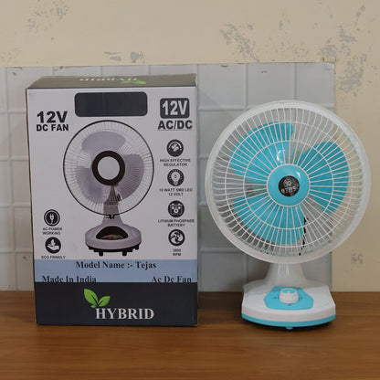 12V DC Table Fan with Adjustable Speed Control and High Speed Airflow (Adapter Not Include)
