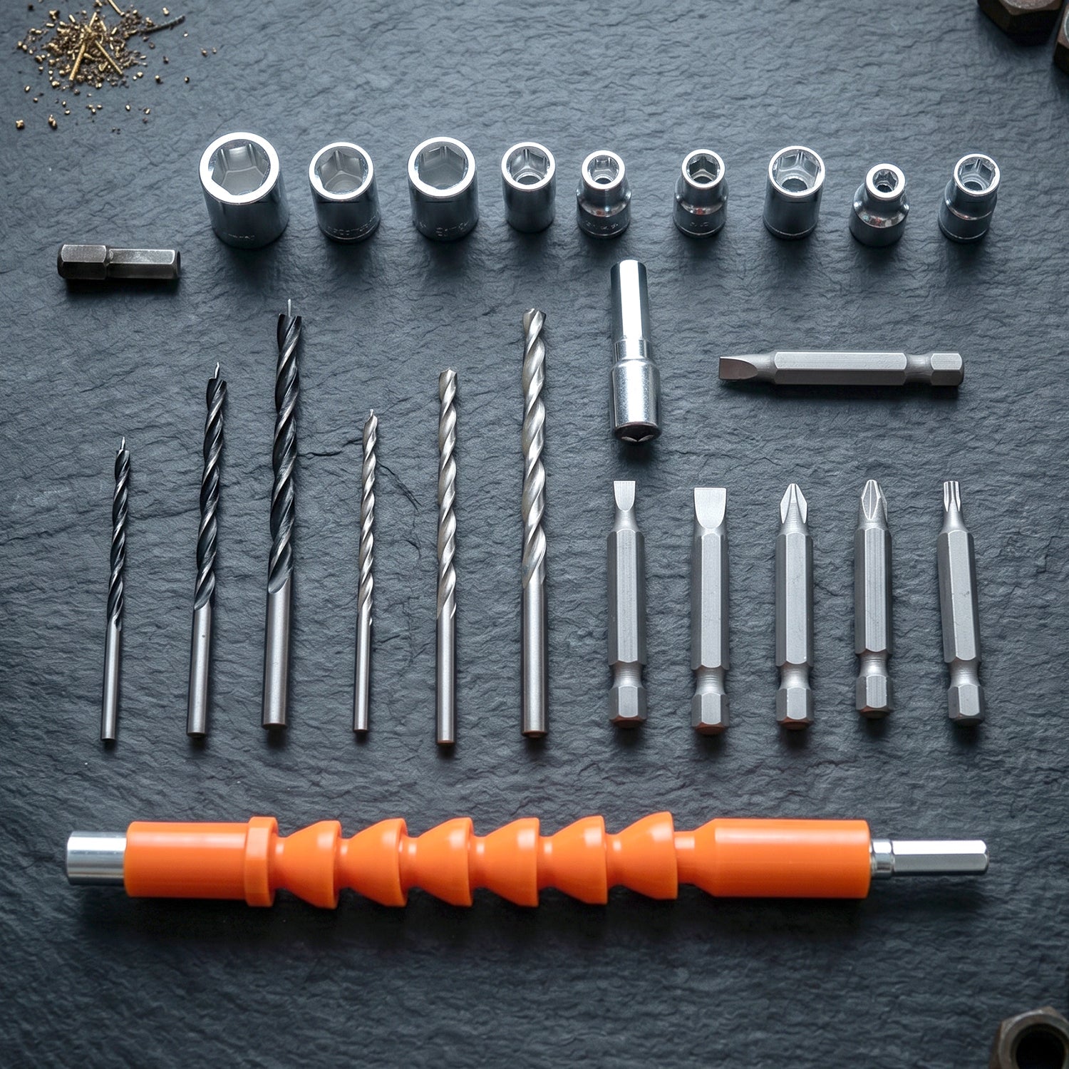 Drill Tool Kit Accessories Layout