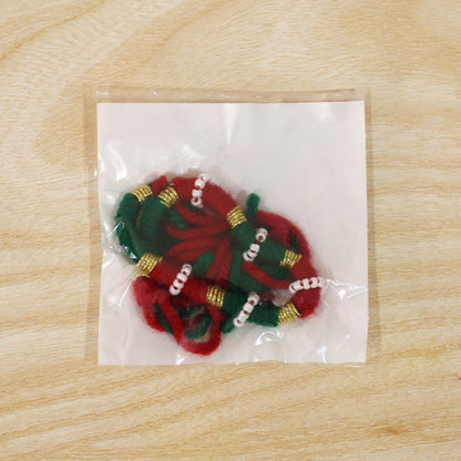 Cute Designer Rakhi with Red and Green Thread Beads (1 Pc)