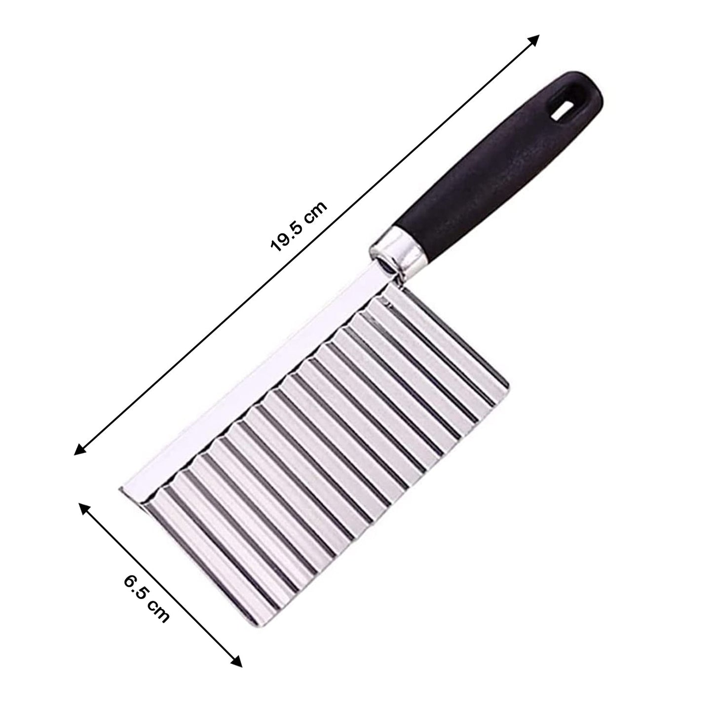  Stainless Steel Crinkle Cutter Knife for Salad - specs detail shot