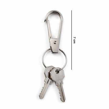 Heavy Duty Metal Keychain Clip with Key Ring, Key Clasp (1 Pc)