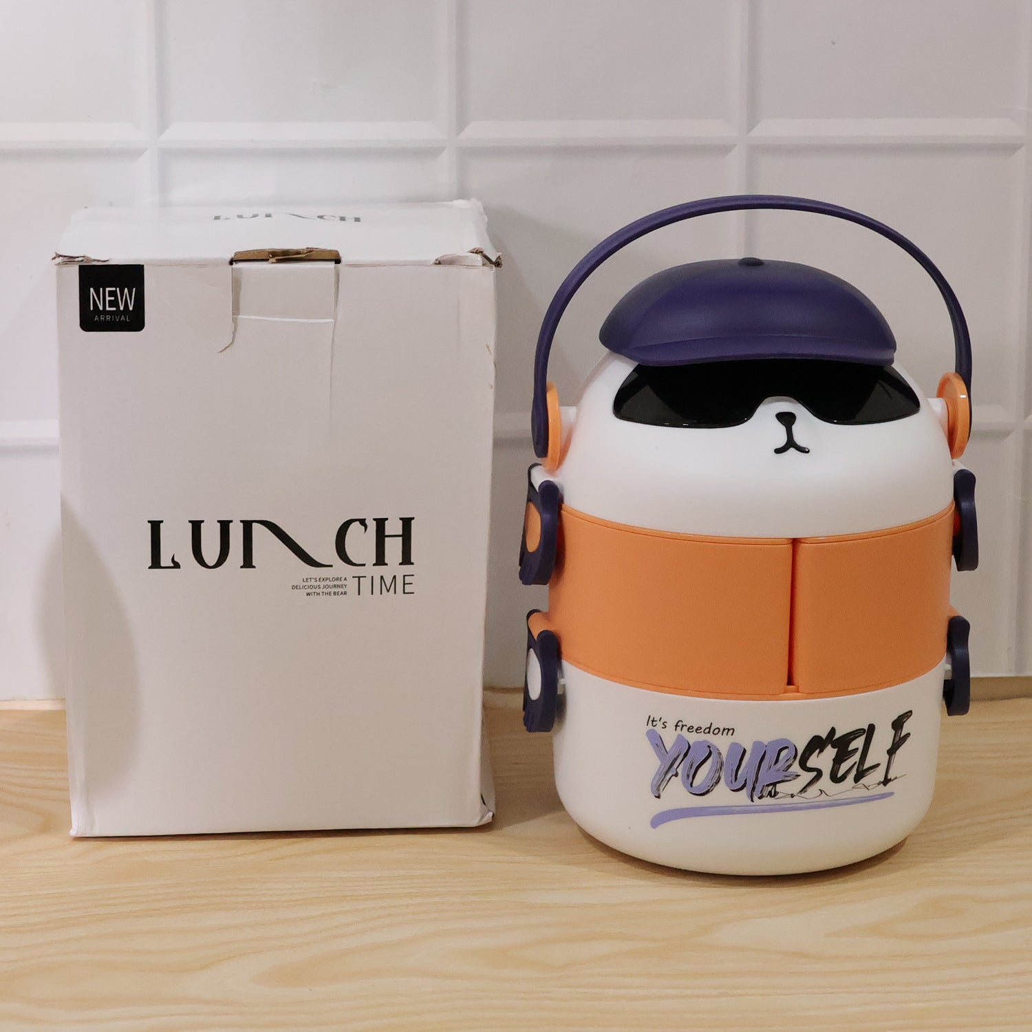cartoon double layer lunch box