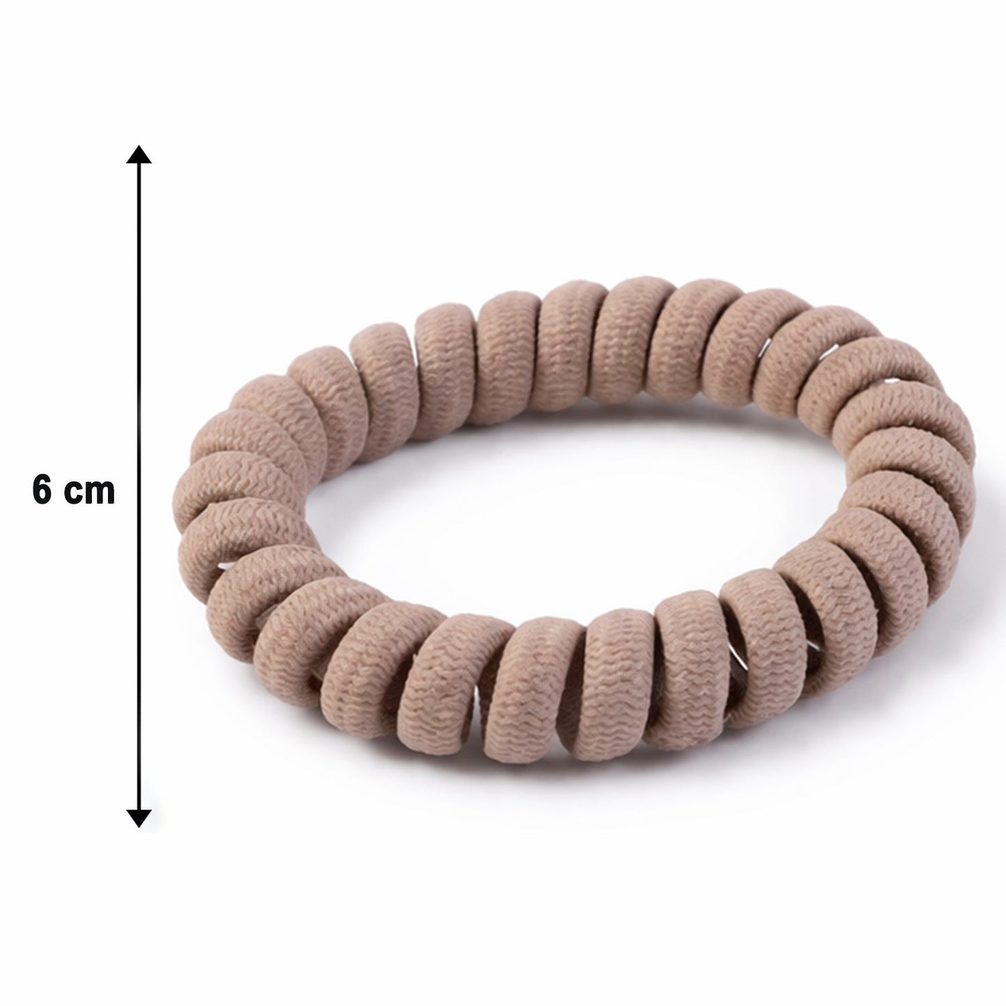 Soft Stretchable Telephone Wire Style Hair Bands Set (1 Pc)