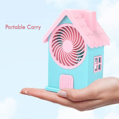 Mini Rechargeable Portable Personal Desk Fan (Battery Not Include)