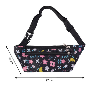 Floral Print Adjustable Waist Bag / Fanny Pack (1 Pc)