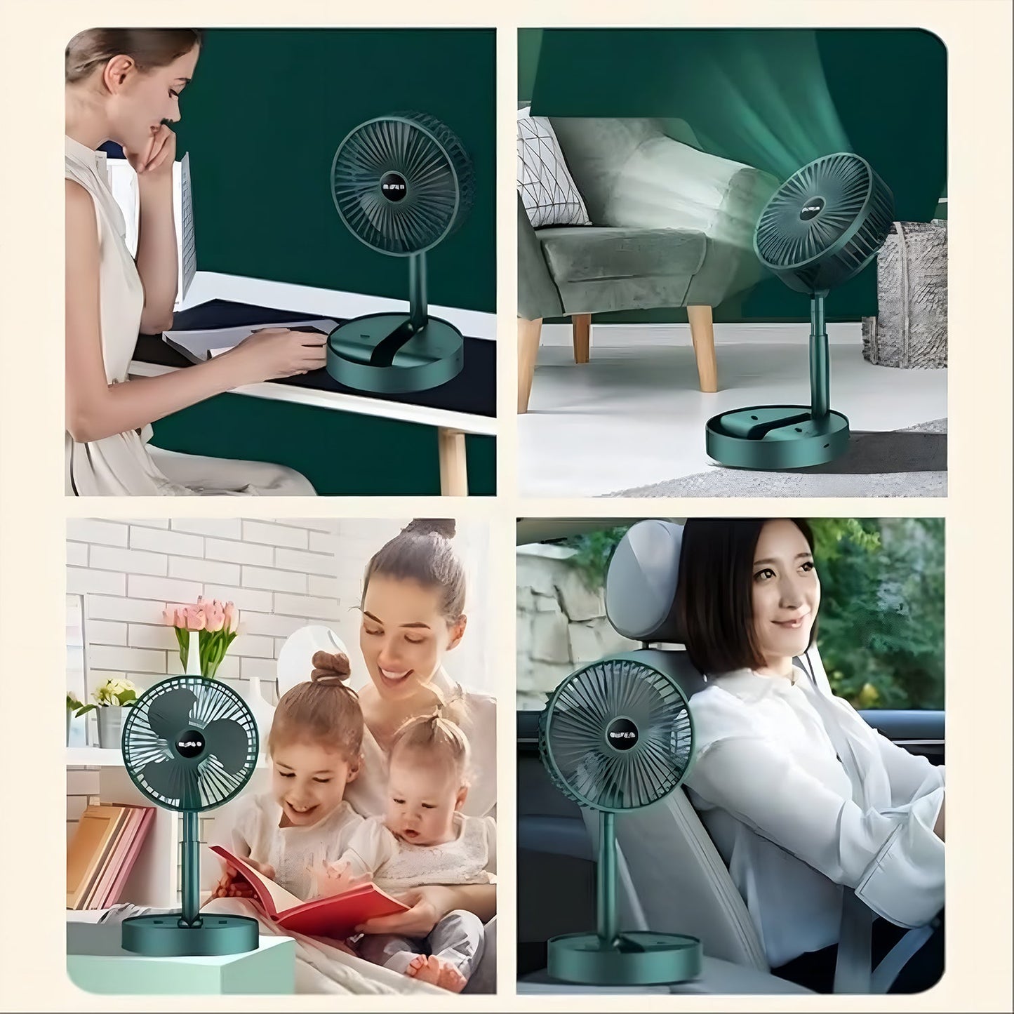  Adjustable Portable Desktop Fan - comparison shot