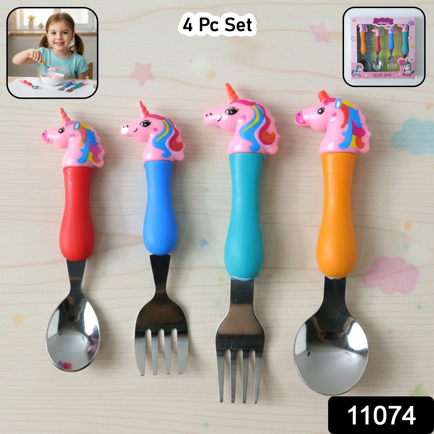kids spoon fork set