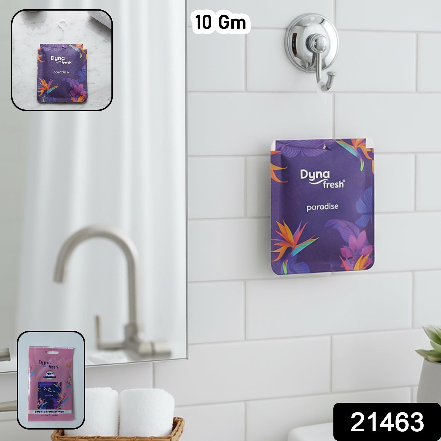 Bathroom hanging gel air freshener paradise scent