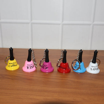 metal bell charm keyring