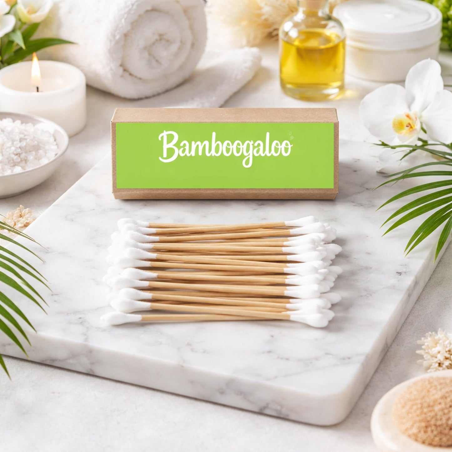 Bamboo Toothbrush Set for Adults (Pack of 4, With Cotton buds)