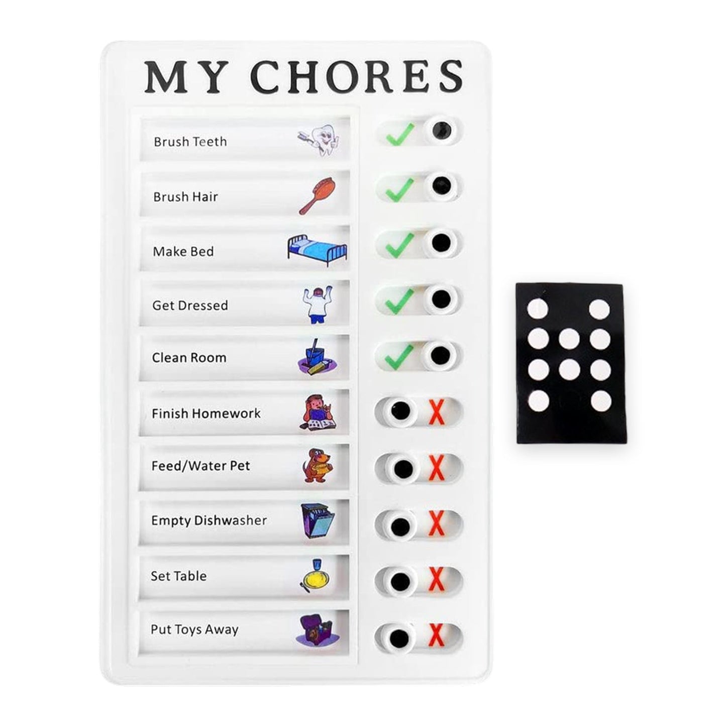 Portable Chores Note Board (20×12 cm, Mix Color)