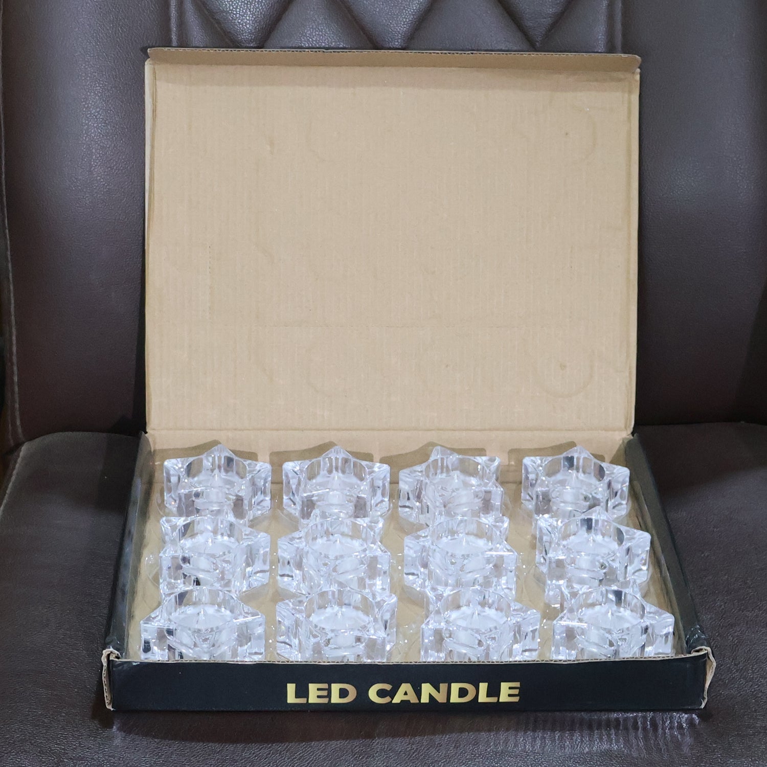 12 LED Crystal Smokeless Candles