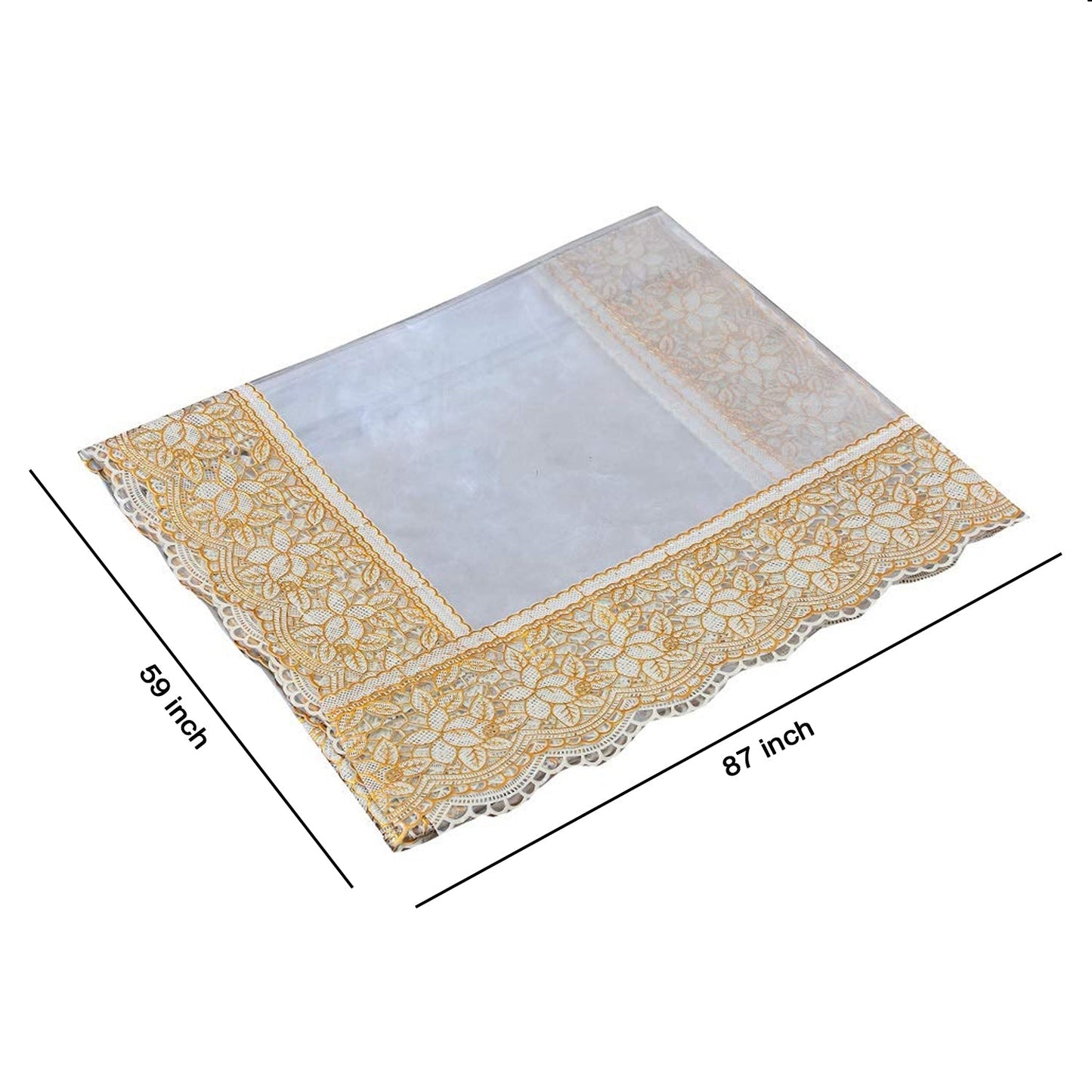 87x59 Inch Transparent PVC Table Cover (1 Pc)