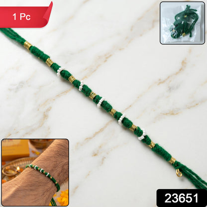 Handmade Green Cotton Rakhi