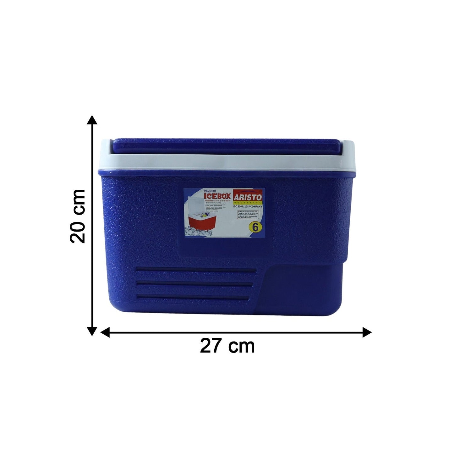 Portable Insulated Ice Cooler Box with Carry Handle (1 Pc, Blue / 6Ltr)