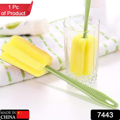 20cm long sponge brush for washing narrow bottles, jars and hard-to-reach kitchen items