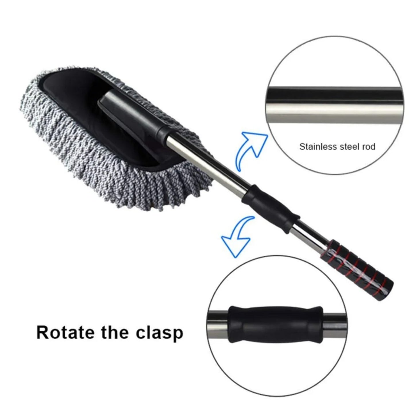  Car Duster, Long Retractable Soft Non-Slip Handle - packaging shot
