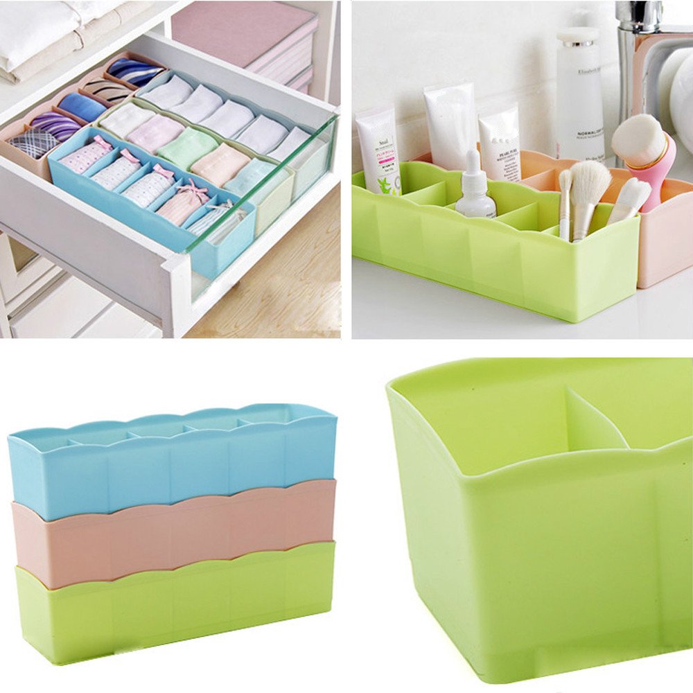Multicoloured tray clear plastic dividers for organizing small beads India
