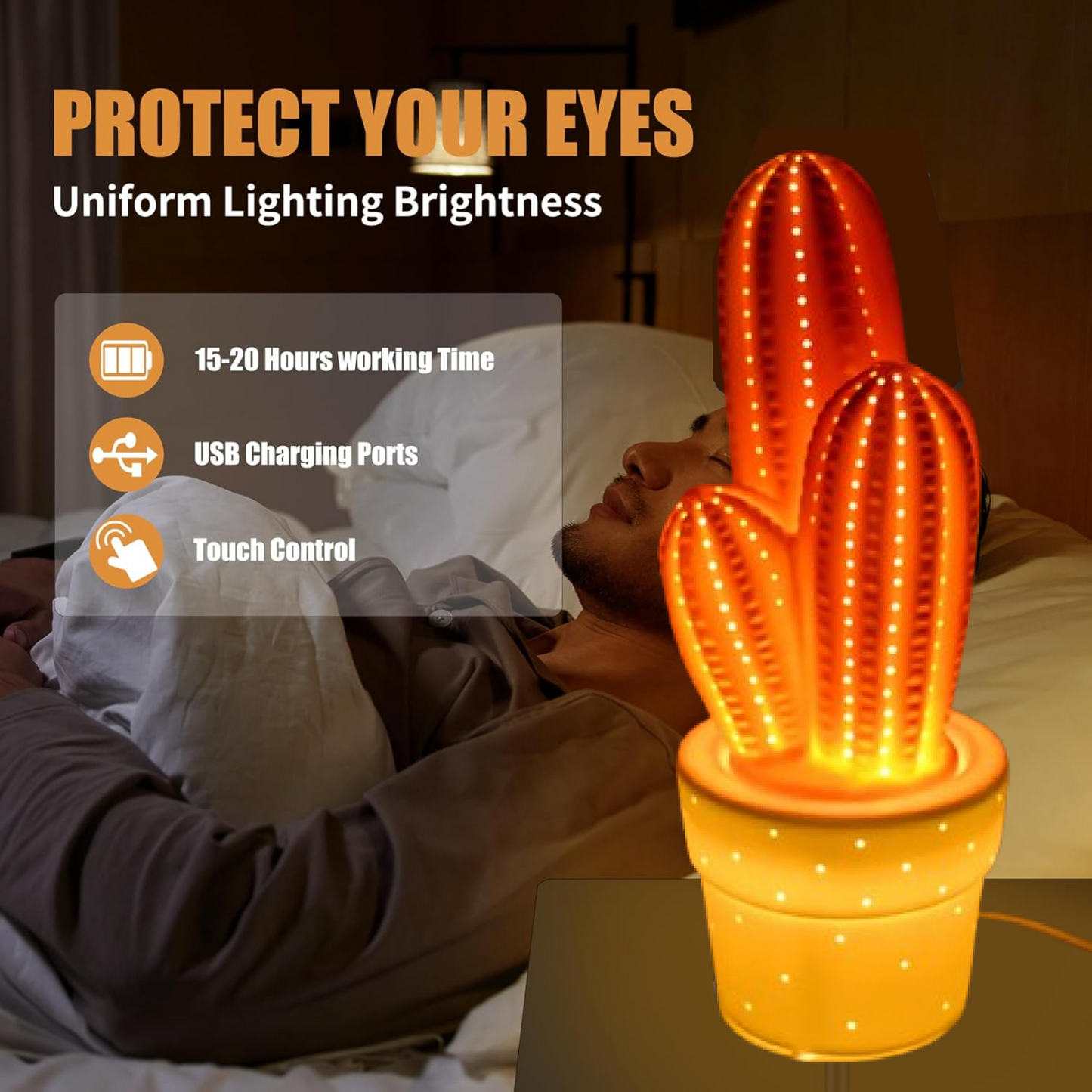 cactus design desk lamp