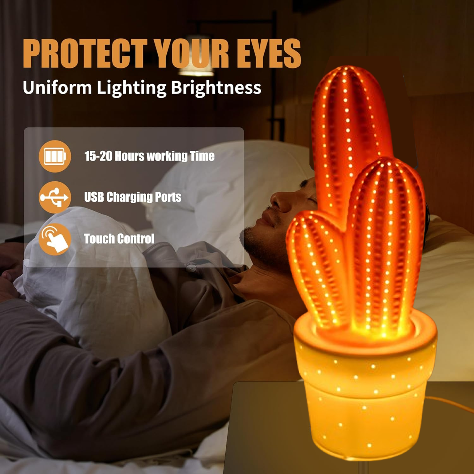 cactus design desk lamp