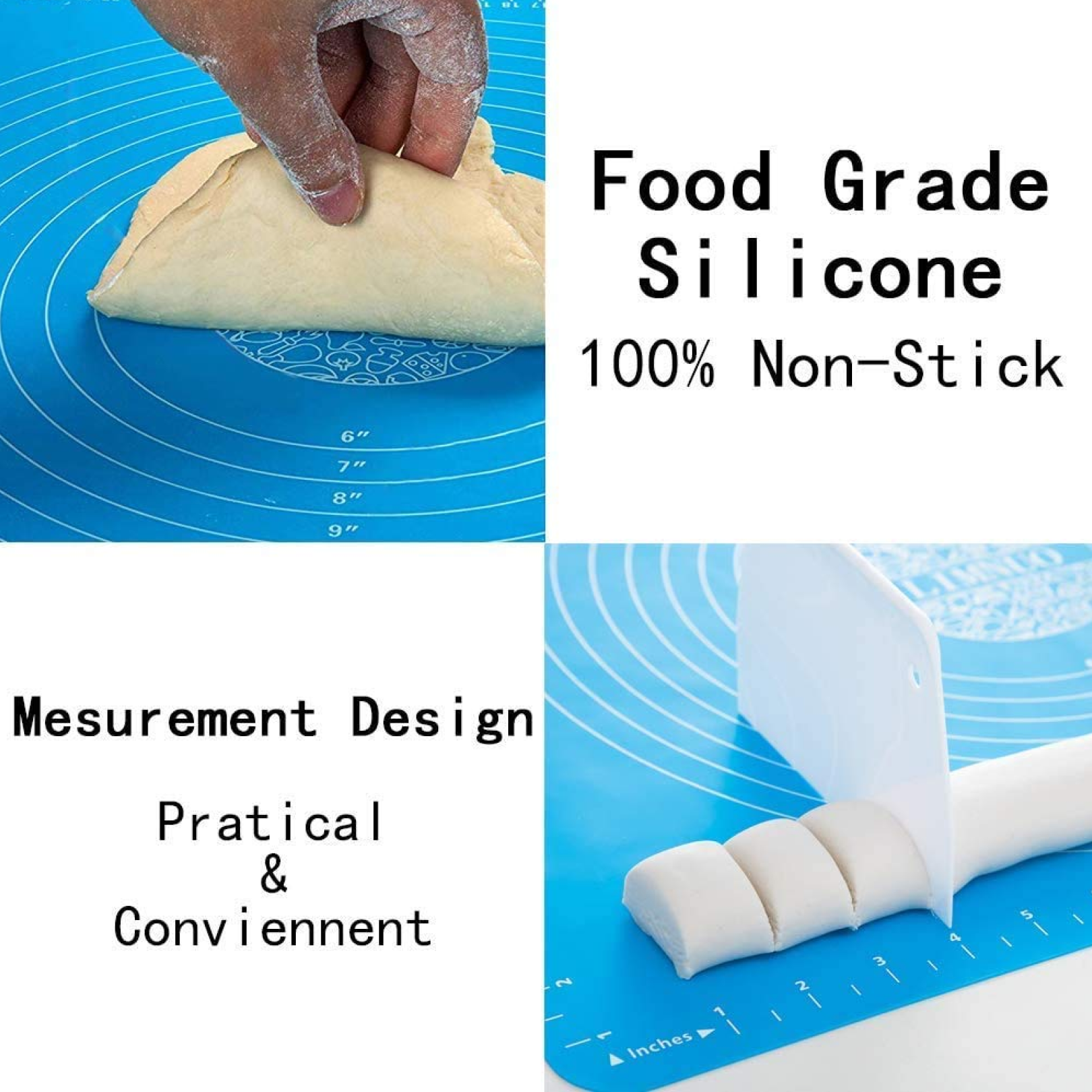  Silicone Baking Mat Rolling Mat - feature