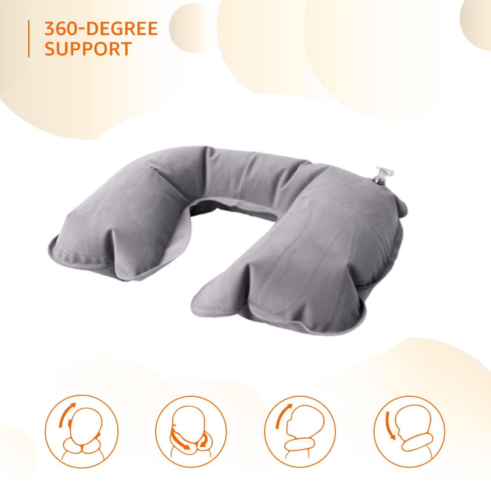  Inflatable & Foldable, Pillow U Shape Air Cushion Travel - main product shot