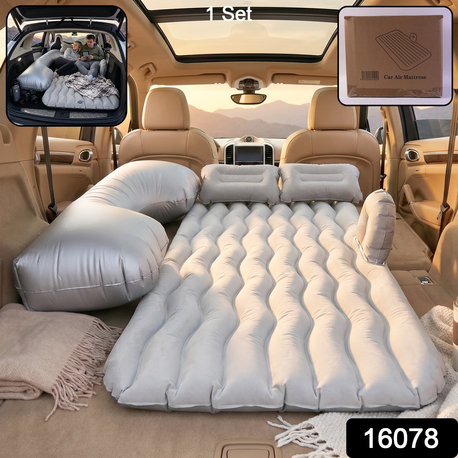 Portable Car Air Mattress Bed Set - Product Composite