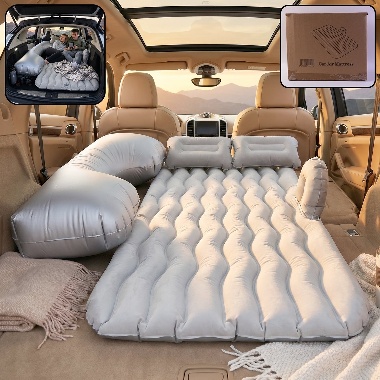 Car Air Mattress Set with Inset View