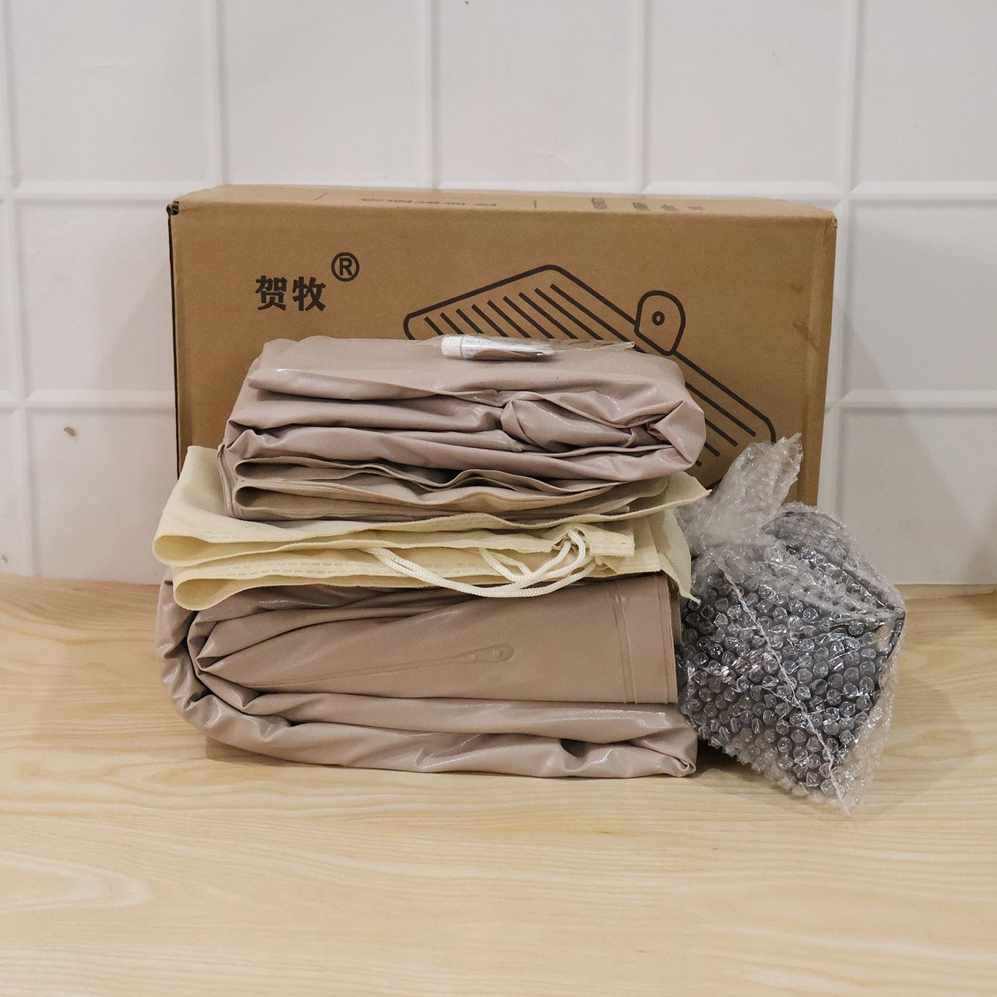Car Air Mattress Folded with Packaging Box