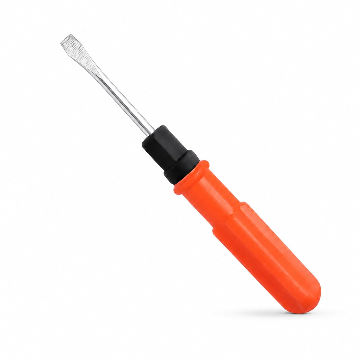 2 in 1 screwdriver white background orange handle flathead